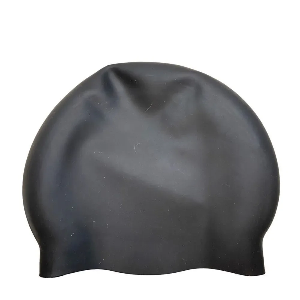 New without Tags Speedo Plain Moulded Silicon‎ Swim Cap for Juniors Black